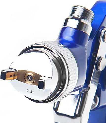 ORAZIO HVLP Paint Spray Gun Gravity Feed 1000ml Aluminium Cup 1.8mm 2.5mm Two Copper Nozzles Paint Sprayer for Vehicles Furniture Surface Coating Decorating - Image 5