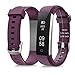 moreFit Fitness Tracker, Slim 2 Touch Screen Activity Health Tracker with Sleep Monitor, Wireless Pedometer Smart Wristband for Android iOS Phone, Silver/Purple