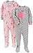 Carter's Baby Girls' 2-Pack Cotton Footed Pajamas, Ballet/Hearts, 18 Months