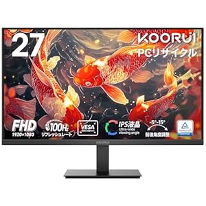 KOORUI モニター 27インチ pcモニター 100Hz フルhd 液晶ディスプレイ IPSパネル 非光沢 E2711F
