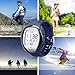 Temperature Sensor Watches Digital Watches Waterproof Sports Watch EL Backlight Stopwatch Thermometer Watch (Blue)