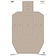 Birchwood Casey 23" x 35" Eze-Scorer IPSC Practice Shoot-Up Brilliant White Paper Targets for Indoor and Outdoor Use