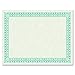 Southworth Parchment Certificates, Academic, 8.5 X 11, Ivory with Green/Blue Border, 25/Pack