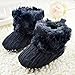 Weixinbuy Baby Girls Knit Soft Fur Winter Warm Snow Boots Crib Shoes