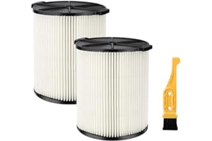 ANBOO 2-Pack VF4000 Replacement Filter for Ridgid 72947 Standard Wet dry Vac 5 to 20 Gallon 6-9 Gal Husky Vacuum Compatible WD5500 WD0671 RV2400A RV2600B Vac