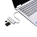 Cable Matters Dual Slot USB C Card Reader (USB C SD Card Reader) in White for Micro SD, SDHC, SDXC Memory Cards - Thunderbolt 4 / USB4 / Thunderbolt 3 Port Compatible
