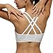 Animastyle Women's Wirefree Yoga Bra High Support Padded Sports Bra White M