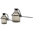 The Scoopie Supplement Container, To-Go Scoop, and Funnel System for Pre and Post Workout Powders, BPA Free Spill Proof Dispenser for Travel Use, 2 Pack (BLACK, 25 cc 25 mL 80 cc 80 mL)