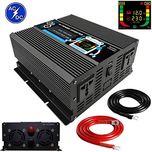 Chenguang Power Inverter DC 12V to AC 230V 240V AC-1000W 2000W Car Inverter with USB and LCD Display Screen-Car Converter