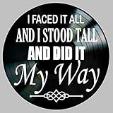 My Way Frank Sinatra song lyrics on a Vinyl Record Album Wall Art