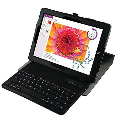 Mama Mouth Coustom Design Slim Stand PU Leather Case Cover With Romovable Bluetooth Keyboard For 10.8 " Microsoft Surface 3 Tablet Windows 8.1 Tablet (Will Not Fit 12.1 Inches Surface Pro 3),Black - Thumbnail 4