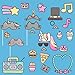 Pusheen The Cat Photobooth Kit - 24 card props, 30 prop straws and sticky pads