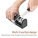 Nicekitchen Kitchen Straight and Serrated knives 2 stage Manual chef Knife Sharpener, with Diomand Abrasives, Black