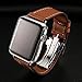 GEOTEL Premium Genuine Leather Replacement Watchband with Exquisite Deployment Buckle for Apple Watch Series 2 Series 1 Apple Watch Sport Apple Watch Edition and All Other Version(42mm Brown)