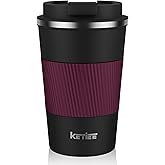 KETIEE Travel Mug 12oz, Insulated Coffee Mug with Leakproof Lid, Travel Coffee Mug Vacuum Stainless Steel Double Walled Reusable Coffee Cup for Hot and Iced Coffee Tea Water