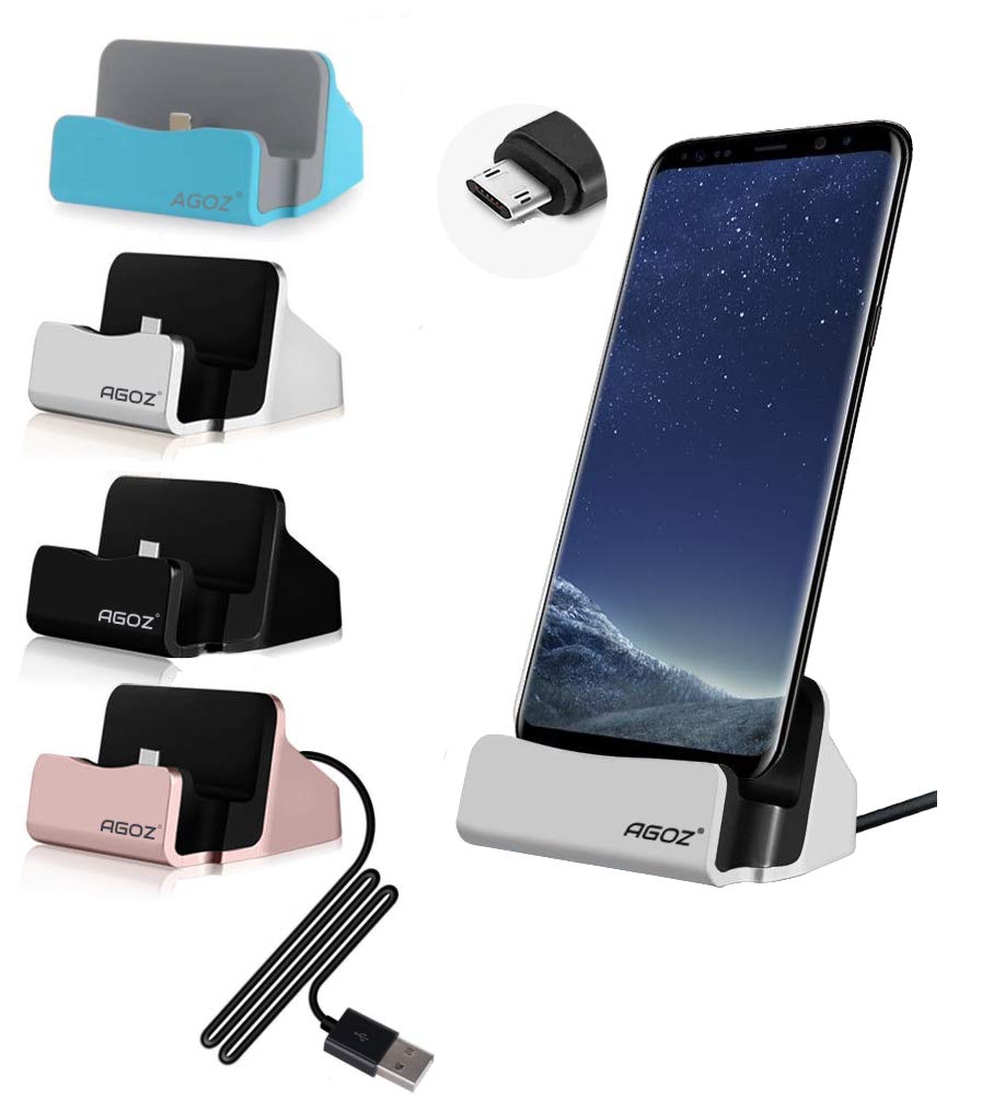 Agoz Charging Dock Micro Usb Charger Station Stand For Samsung Galaxy S7 S6 Note 5 J7v