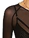 May&Maya Women's Long Sleeve Pure Mesh Blouse