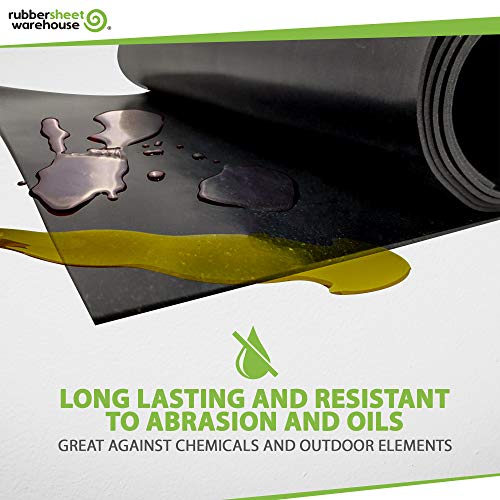 Rubber Sheet Warehouse .125" (1/8") Thick x 3" Wide x 10' Feet