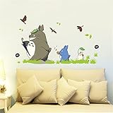 Jiquan My Neighbor Totoro Wall Decals Stickers, Removable Waterproof DIY Wall Art Mural Stickers for Kids Bedroom (Totoro-6)
