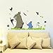 Jiquan My Neighbor Totoro Wall Decals Stickers, Removable Waterproof DIY Wall Art Mural Stickers for Kids Bedroom (Totoro-6)
