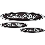 Amazon Com 3 Sea Ray Boat Decals Stickers Brushed Metal Type Everything Else