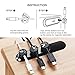 Cable Management, Hizek Magnetic Cable Organizer Multipurpose Cable Clips for Power Wires,Charging Cables,USB Cords,Audio Cables,Headphones Wires(Black)