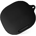 Geiomoo Silicone Case for Anker Soundcore Liberty 4 Pro, Protective Cover with Carabiner (Black)