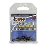 American Fishing Wire Mighty Mini Crane Swivels (100-Percent Stainless Steel), Black Color, Size 1, 411 Pound Test, 5-Pieces