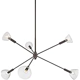 Mitzi H991806-TRB Caraway - 6 Light Chandelier 25.25 inches Tall and 52.75 inches Wide - True Bronze