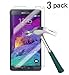 TANTEK [3-Pack Screen Protector for Samsung Galaxy Note 4,Tempered Glass Film,Ultra Clear,Anti Scratch,Bubble Free,Case Friendly