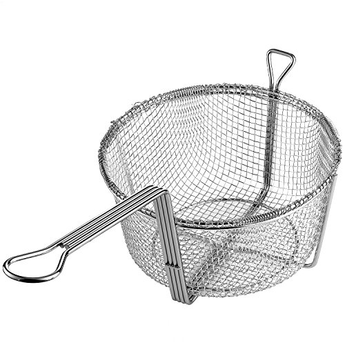 Stove Top Deep Fryer Pot with Fry Basket8 1/3 Quart Aluminum Pot9 1/2