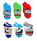 Thomas the Train & Friends Boys 6 pack Socks (Baby/Toddler) (Blue/Green Thomas, 2T-4T Toddler (Shoe: 4-7))