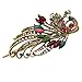 Newstarfactory Colored Vintage Peacock Design Alligator Hair Clip with Exclusive Gift