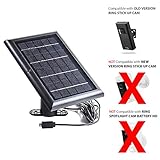 Solar Panel for Ring Stick Up Cam and Reolink Argus 2 - Power Your Device with Our Solar Charger (Not Compatible with The New Version of Ring Stick Up Cam Battery HD)