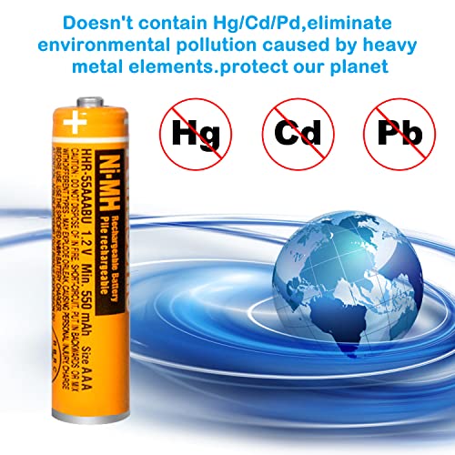 8 Pack HHR55AAABU NIMH Rechargeable Battery 550mAh AAA 1.2V Batteries