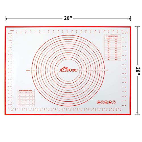 ALIPOBO Extra Large Silicone Pastry Mat 28"X 20" for Rolling Out Dough