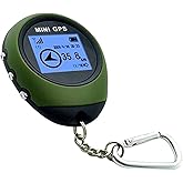 GPS Receiver Navigation Location Finder Tracker with Keychain Rechargeable GPS System for Hiking Hunting Truck RV Car (Color 