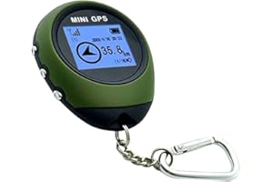 GPS Receiver Navigation Location Finder Tracker with Keychain Rechargeable GPS System for Hiking Hunting Truck RV Car (Color 