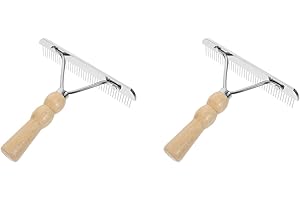 balacoo 2Pcs Horse Nail Rake Comb - Pet Horse Hair Comb, e Brush Steel for Hair, Pet Mane Pulling Tool, e Brush, Mane Dog Deshedding