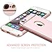 iPhone 6S Case, VANSIN 3 in 1 Ultra Thin and Slim Hard Case Coated Non Slip Matte Surface with Electroplate Frame for Apple iPhone 6 (2014) and iPhone 6s (4.7'')(2015) - Rose Gold