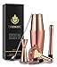 Vinobravo 11-Piece Boston Cocktail Drink Shaker Set Made From 304 Stainless Steel Bar Tools Bartender Kit with Recipe of 30 Classic Mixing Drink (Copper)