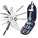 10pcs Backpacking Camping Cookware Kitchen Utensil BBQ Organizer Travel Mess Kit with Water Resistant Case, Cutting Board, Rice Paddle, Tongs, Scissors, Knife, Spork, Wine Opener (14pcs (Blue))