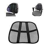Kemilove Black Mesh Lumbar Back Brace Support Office Home Car Seat Chair Cushion