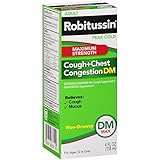 Robitussin DM Adult Maximum Strength Non-Drowsy Cough & Chest Congestion Relief (4 fl. oz. Bottle, Pack of 2)