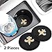 2 Pack 2.75 inch for New Orleans Saints Car Interior Accessories Anti Slip Cup Mat for All Vehicles (New Orleans Saints)