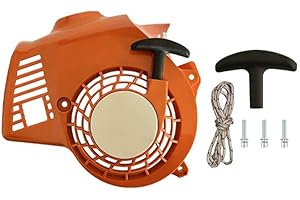 Recoil Rewind Pull Starter Assembly for STIHL BG50 Leaf Blower（With screws With the pull cord handle），Replace 4229 080 2107