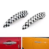 Areyourshop Union Jack UK Flag Checkered Door Handle Cover for Mini Cooper R50 R52 R53 R55