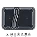 Food Storage Container Meal Prep Container Leak proof Lunch Containers Meal Prep Container Bento Box Container Airtight Lid Dishwasher Microwave SAFE Plastic Food Container (15, 2-Compartments, 30 Oz)