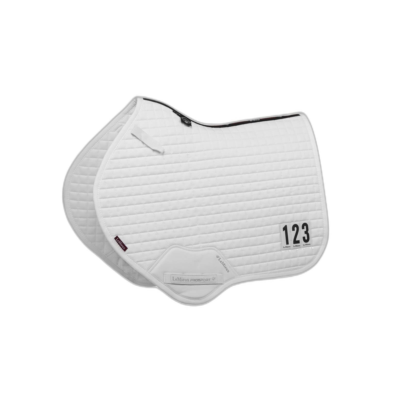 LeMieux ProSport Cotton Close Contact Competition Square Close Contact Saddlepad - White, Large
