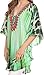 Sakkas SS1608 - Balloon Top Tallulah Wide Circle Blouse Poncho Top With Tie Neck Enclosure With Beads - Bright Green / Multi - OS